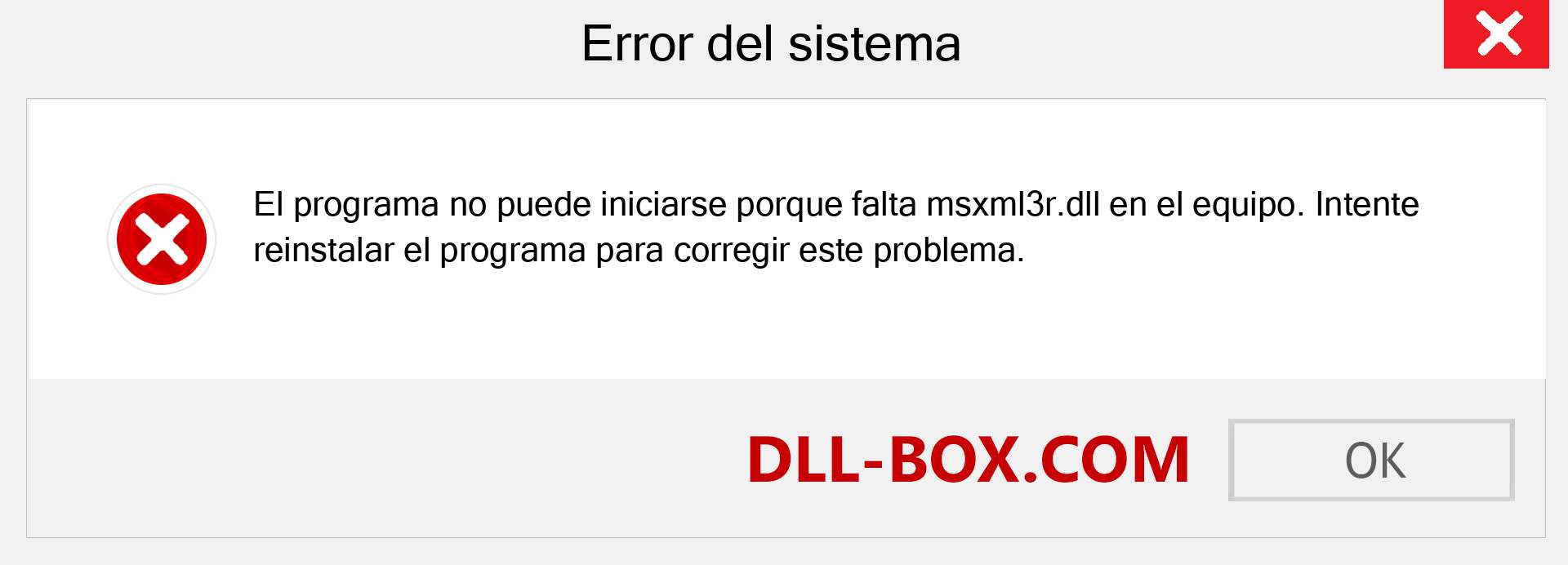 ¿Falta el archivo msxml3r.dll ?. Descargar para Windows 7, 8, 10 - Corregir msxml3r dll Missing Error en Windows, fotos, imágenes